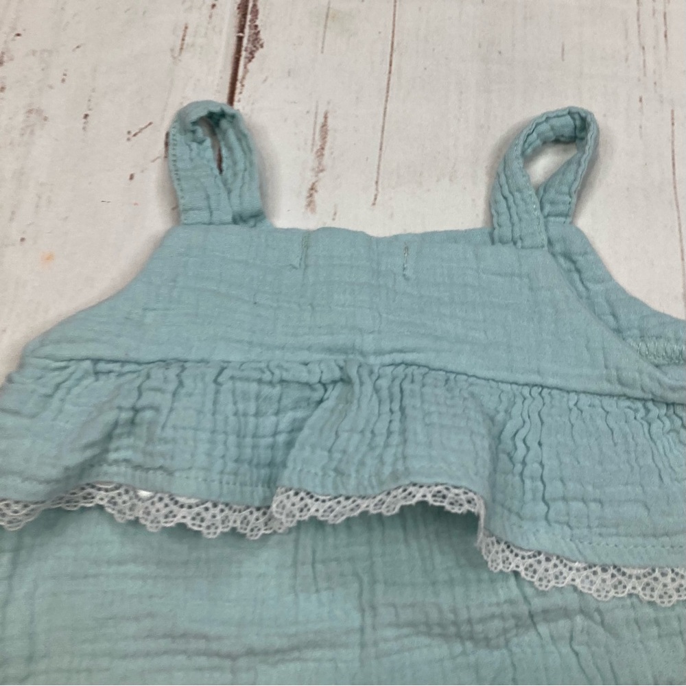 Rabbit Bear Organic Romper Baby Blue Sz 6-9M - Picture 12 of 12
